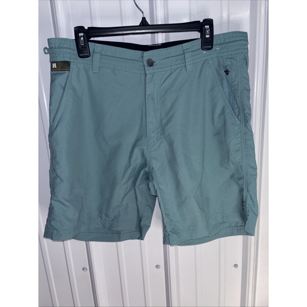 Howler Bros Horizon Hybrid Short Mens 34 Teal 7" Nylon Outdoor Hiking Camping